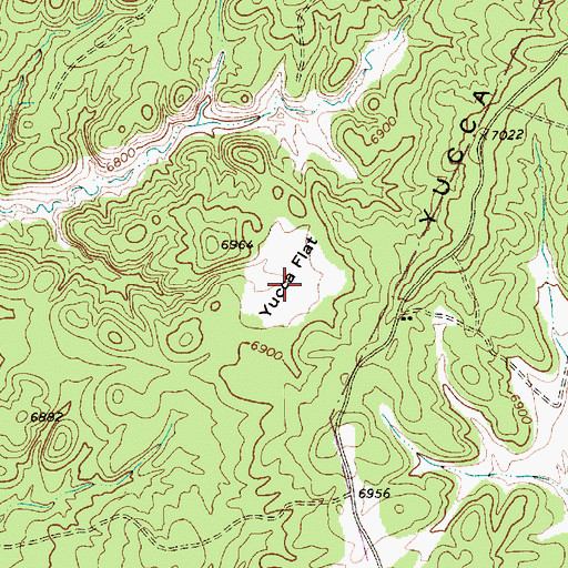 Topographic Map of Yucca Flat, AZ