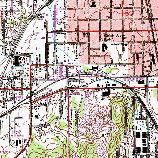 Topographic Map of Straight Gate Church of God, AL