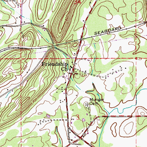 Topographic Map of Tredegar Congregational Holiness Church, AL