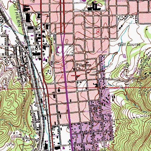 Topographic Map of United House of Prayer Church, AL