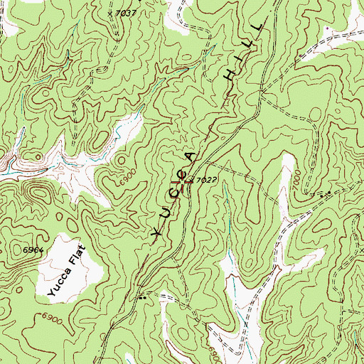 Topographic Map of Yucca Hill, AZ