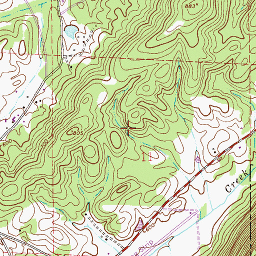 Topographic Map of Webster Chapel Methodist Church, AL