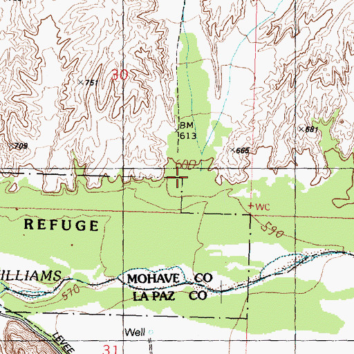 Topographic Map of Yucca Wash, AZ