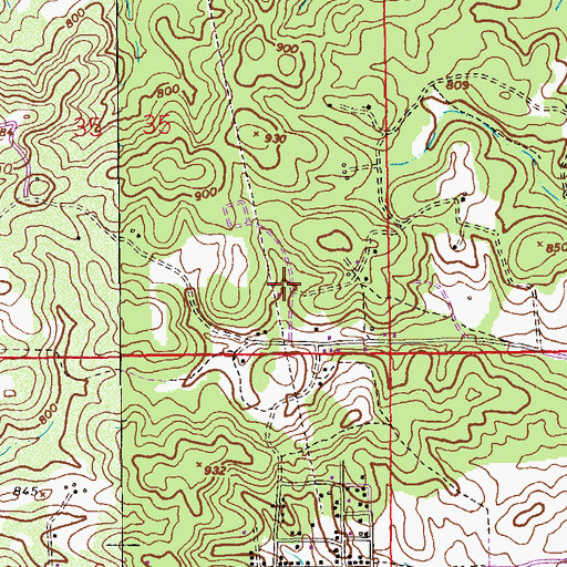 Topographic Map of Westview Baptist Church, AL