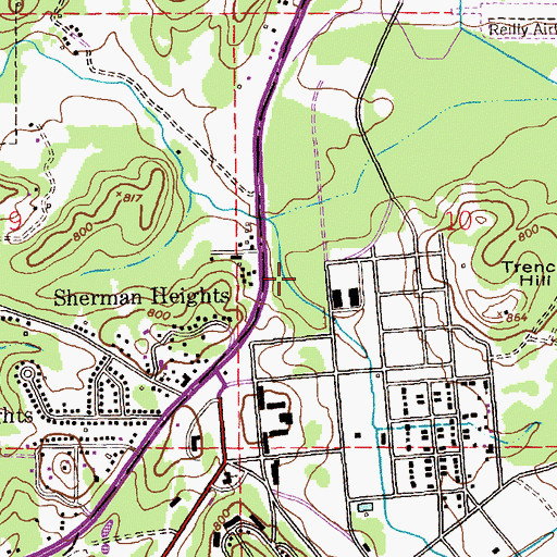 Topographic Map of Womens Army Corps Museum, AL