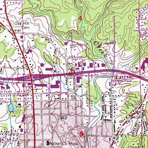 Topographic Map of Agape Christian Center, AL