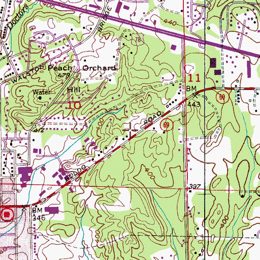 Topographic Map of Eastside Baptist Church, AL