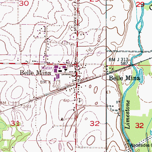 Topographic Map of Jerusalem Primitive Baptist Church, AL