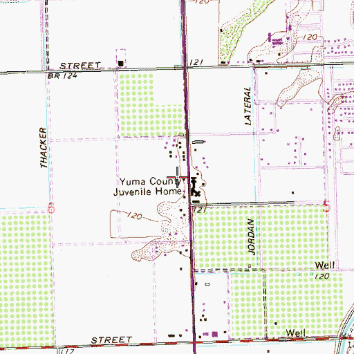 Topographic Map of Yuma County Juvenile Home, AZ