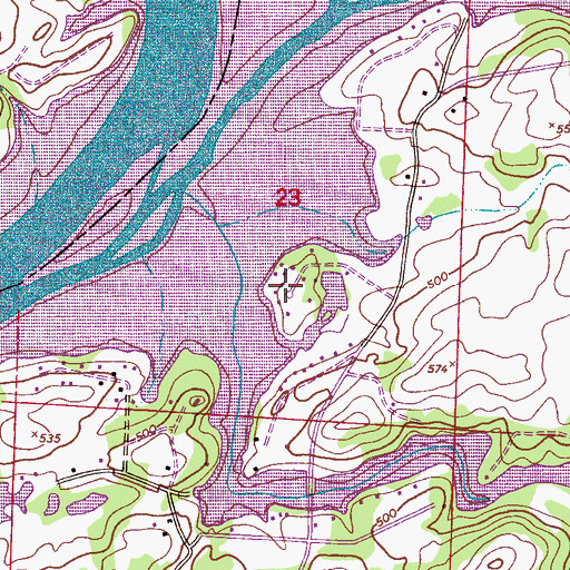 Topographic Map of Windsong Island, AL