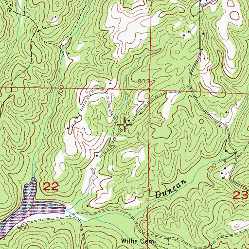 Topographic Map of Dunkin Creek School (historical), AL