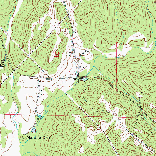 Topographic Map of Hovaters Mill (historical), AL