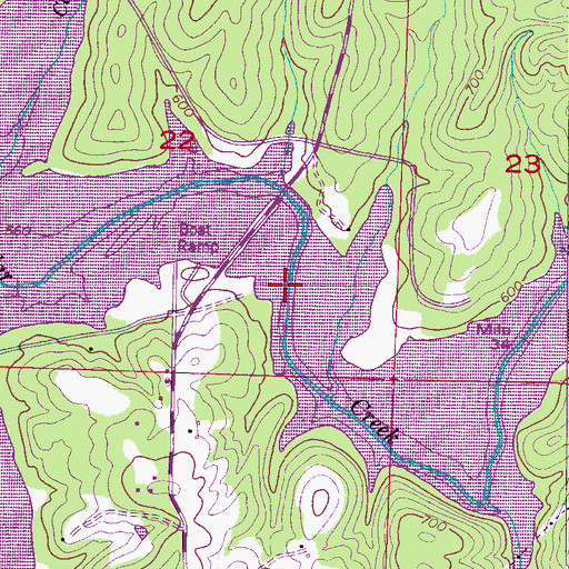 Topographic Map of Waites Bridge (historical), AL
