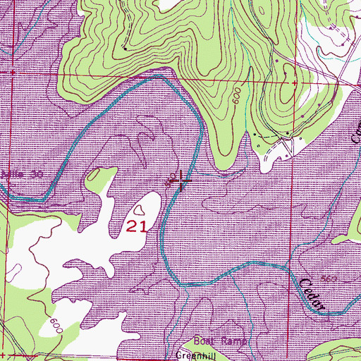 Topographic Map of Ezzell Ford, AL