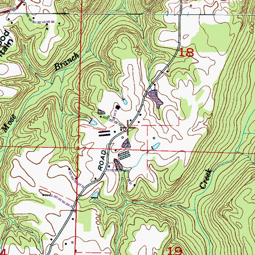 Topographic Map of Flatwoods, AL