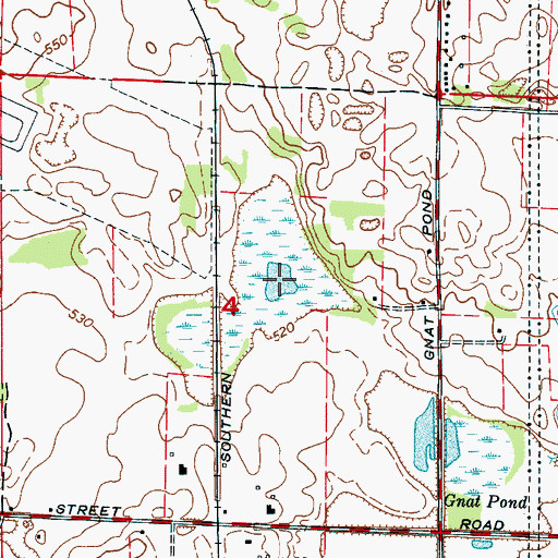 Topographic Map of Haw Pond, AL