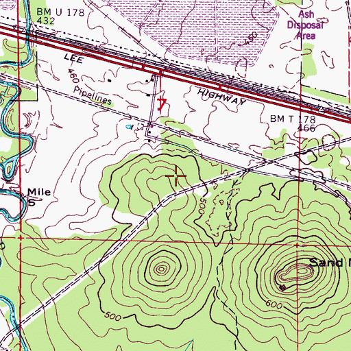Topographic Map of Church of Peace (historical), AL