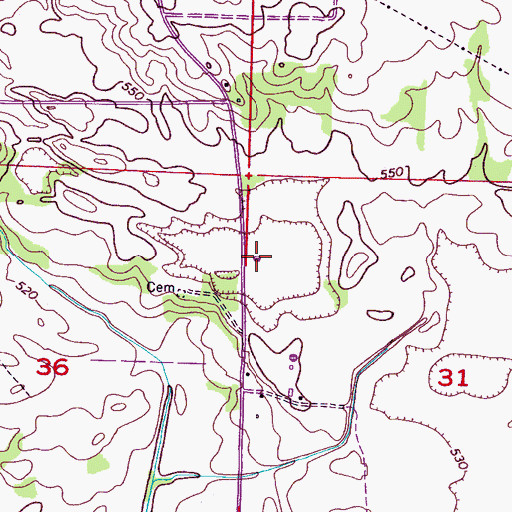 Topographic Map of Delahunty Pond, AL