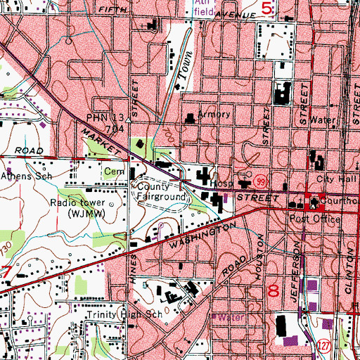 Topographic Map of Christopher Park, AL