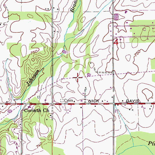 Topographic Map of Chriswood Golf Course, AL