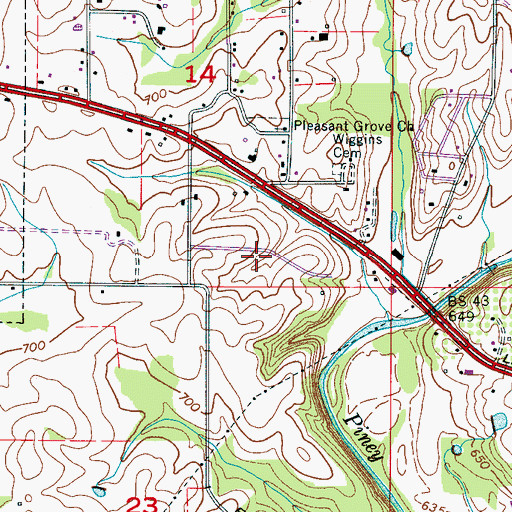 Topographic Map of Country Village, AL