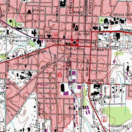 Topographic Map of Crutcher Shopping Center, AL