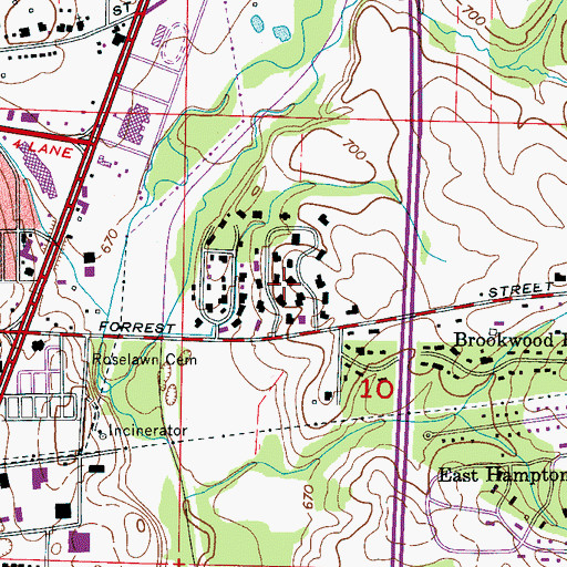 Topographic Map of Holland Place, AL