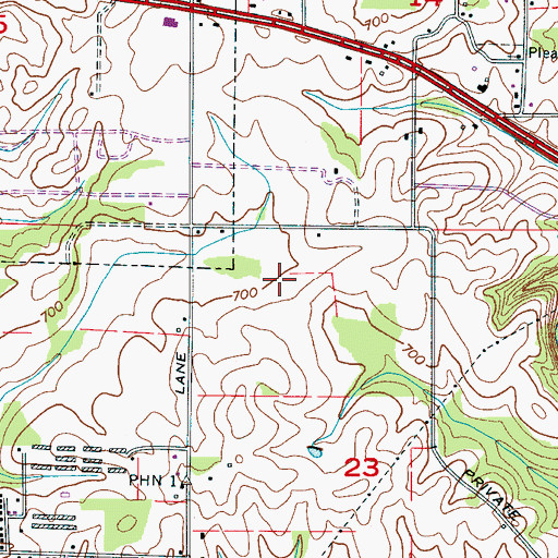 Topographic Map of Indian Trace, AL
