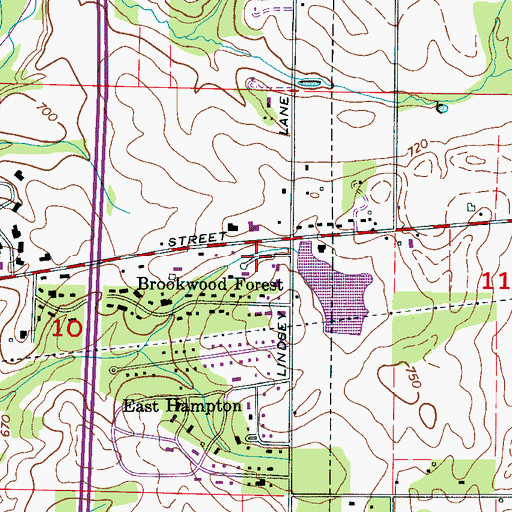 Topographic Map of Mayflower, AL