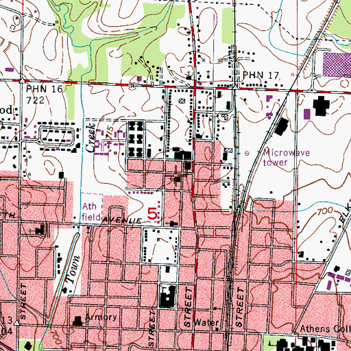 Topographic Map of Northside Church of Christ, AL