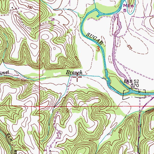 Topographic Map of Stinnett Hollow, AL
