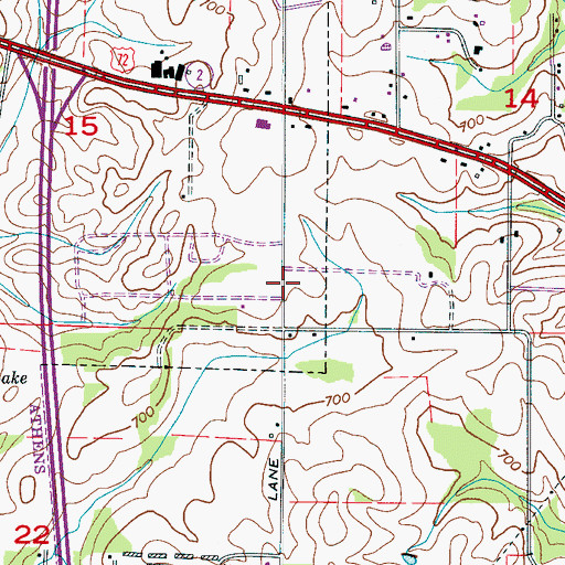 Topographic Map of Winslow, AL
