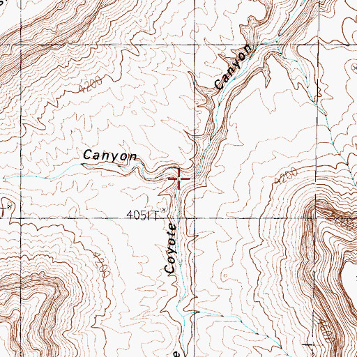 Topographic Map of Yunosi Canyon, AZ