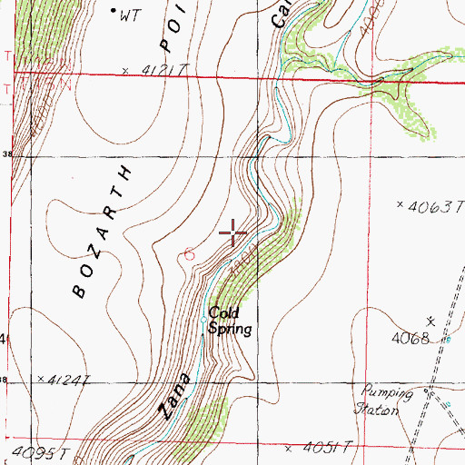 Topographic Map of Zana Canyon, AZ