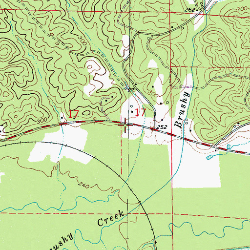 Topographic Map of Friersons Shaft Mine, AL