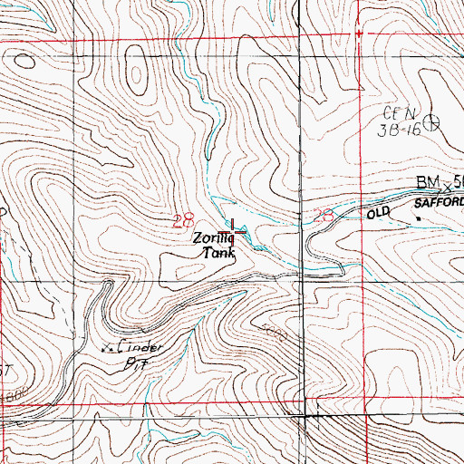 Topographic Map of Zorilla Tank, AZ