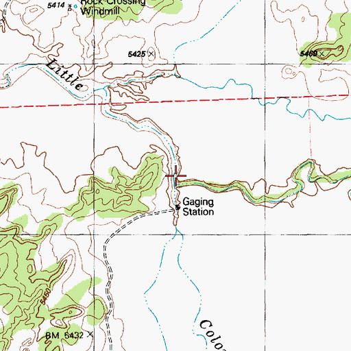 Topographic Map of Zui River, AZ