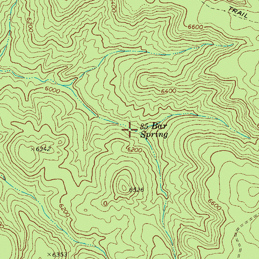 Topographic Map of Eightyfive Bar Spring, AZ