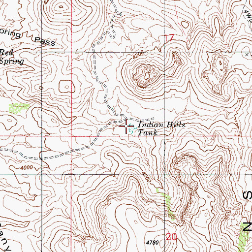 Topographic Map of Indian Hills Tank, AZ