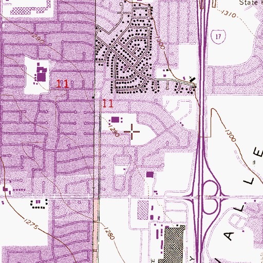 Topographic Map of Acacia Park, AZ