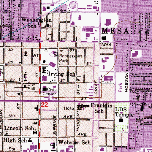 Topographic Map of Acequis Mesa (historical), AZ