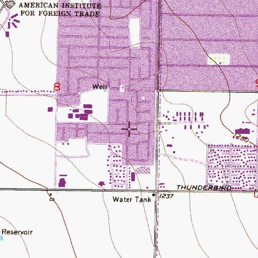 Topographic Map of Acoma Park, AZ