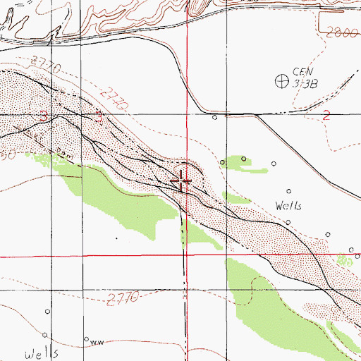 Topographic Map of Billingsley Creek, AZ