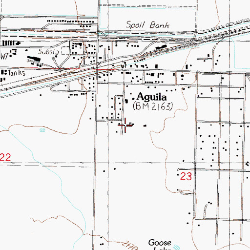 Topographic Map of Aguila Elementary School, AZ