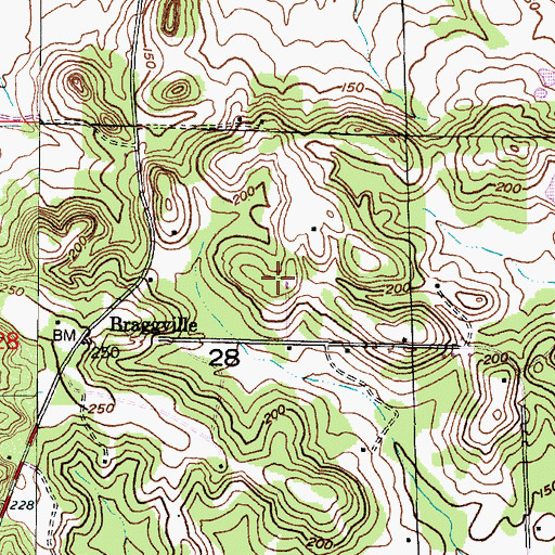 Topographic Map of Little Zion School (historical), AL