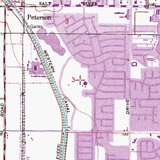Topographic Map of Aguilar Elementary School, AZ