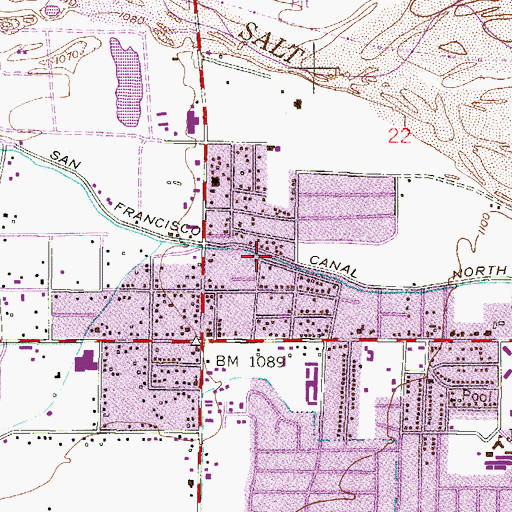 Topographic Map of Aholi Park, AZ