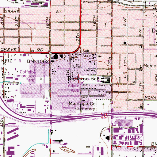 Topographic Map of Alkire Park, AZ