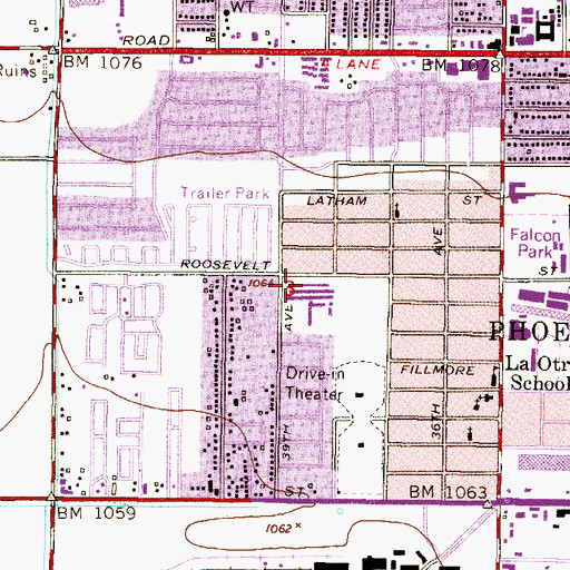 Topographic Map of Alta E Butler Elementary School, AZ