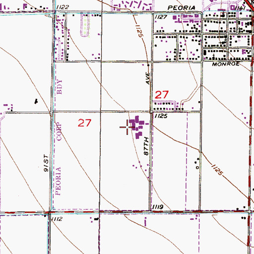 Topographic Map of Alta Loma Elementary School, AZ